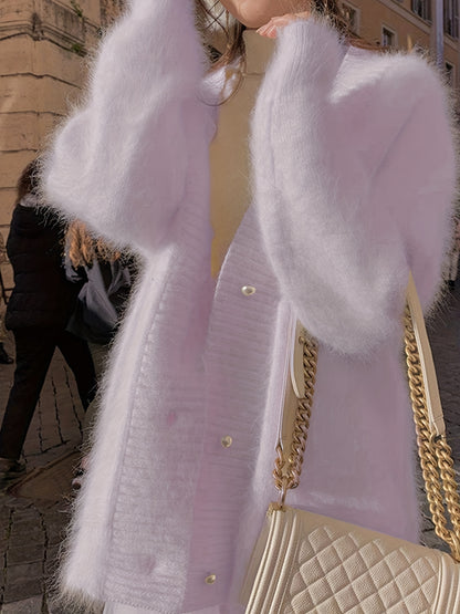 Sixsr Valentine's Day V-neck Cardigan, Elegant Long Sleeve Cardigan For Fall & Winter, Women's Clothing