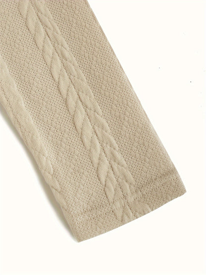 Sixsr Plaid Print Cowl Neck Pullover Sweater, Y2K Spliced Twist Long Sleeve Knitted Sweater For Every Day, Women's Clothing