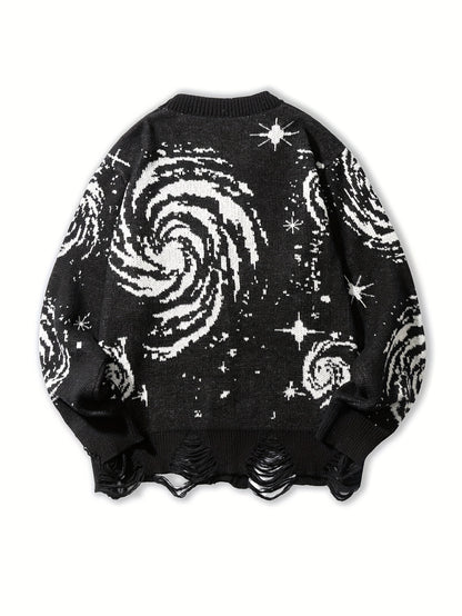 Sixsr Elegant Slightly Stretch Cardigan Coat, Men's Casual Vintage Style V Neck Button Up Cardigan For Fall Winter