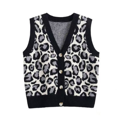 New leopard men Luxury golf Camouflage Le Fleur Tyler The Creator Knit Casual Sweaters Vest sleeveless Asian Size Drake #M14