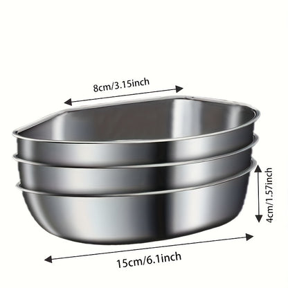 3-Piece Stainless Steel Fan-Shaped Steamer Set with Tray, Grid, and Bowls for Health Cooking, Multi-Functional Separator Rice Cooker for Home Kitchen, Outdoor Camping, and Hiking