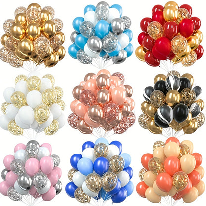 30pcs, Agate Macaron Matte Latex Balloons - 12 Inch - Perfect for Anniversaries, Weddings, Birthdays, Party Decorations, Indoor and Outdoor Use