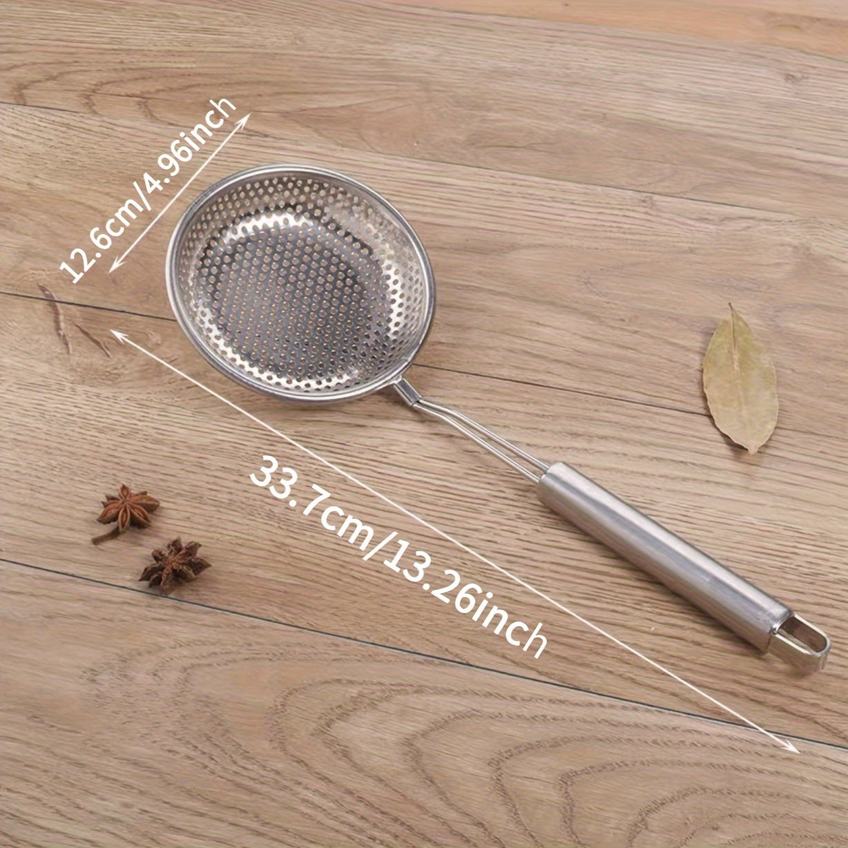 Stainless Steel Strainer Ladles with Handles - Set of Multiple Sizes, Heavy-Duty Kitchen Utensils for Cooking and Straining - Uncharged Material