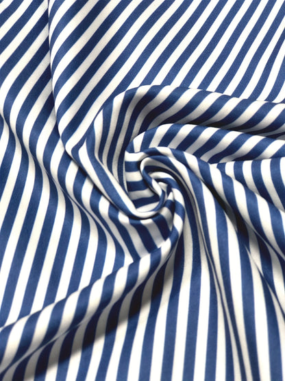 Sixsr Plus Size elegant Blouse, Women's Plus Stripe Print Button Up Long Sleeve Stand Collar Blouse