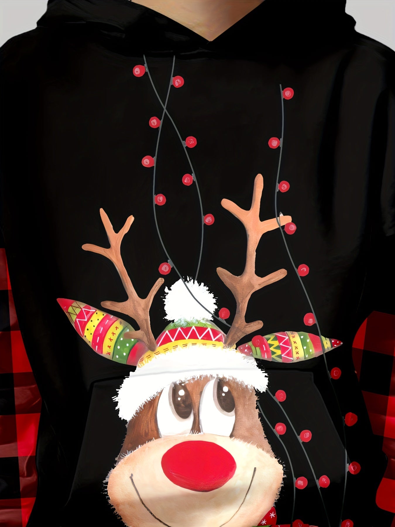 Christmas Elk 3D Print Cute&Cozy Hoodie For Boys - Keep Him Warm And Stylish!