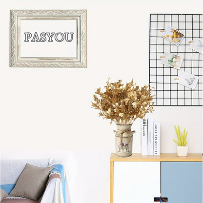 2pcs Golden Artificial Flowers & Shrubs - Perfect for Christmas, Indoor & Outdoor Decor, Home Garden Parties, Hotel Balcony Weddings - DIY Faux Plant Bouquets