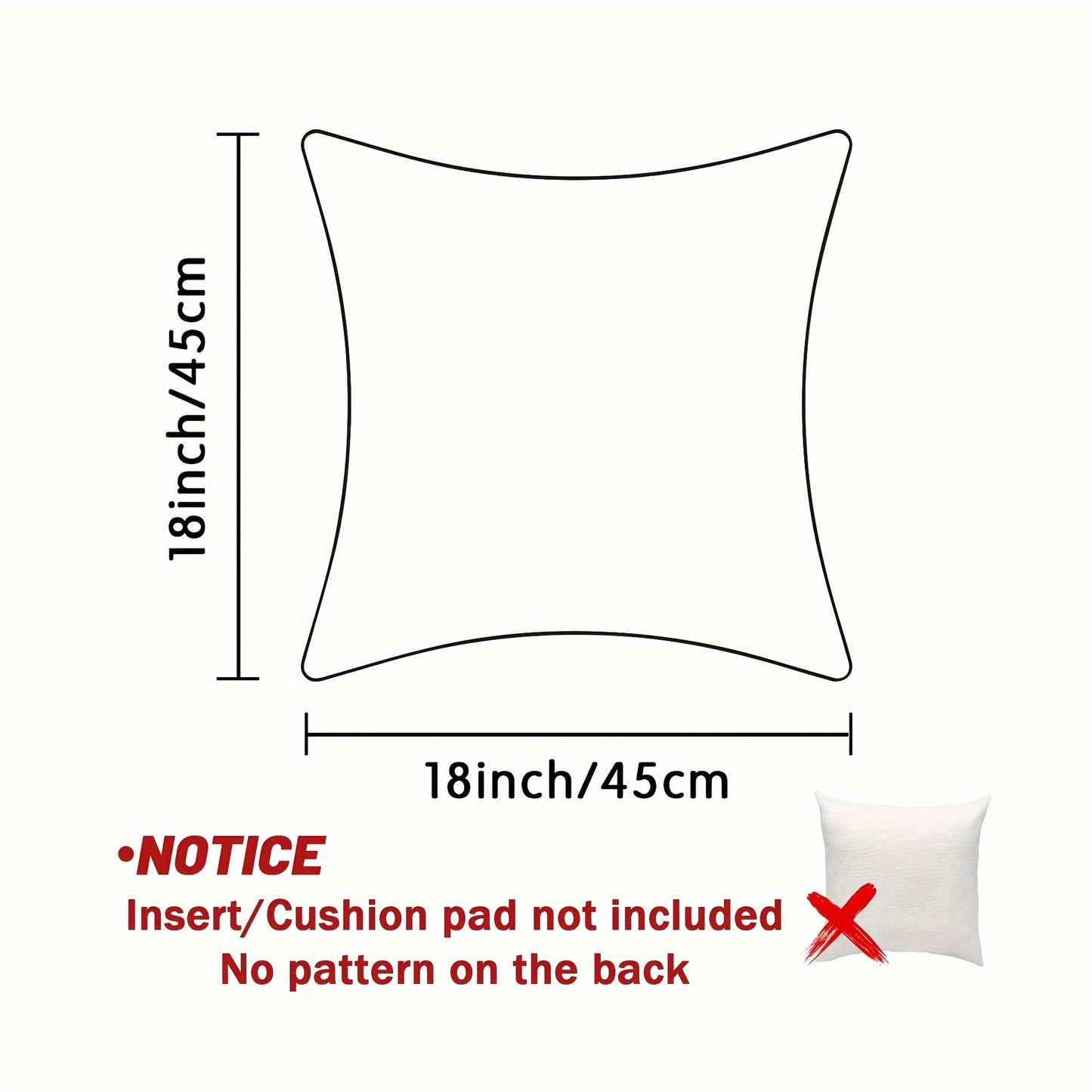 Set of 4 Christmas Gnome and Poinsettia Decorative Cushion Covers, 18x18 Inch, Contemporary Style Zippered Cases for Sofa and Living Room, Machine Washable, 100% Polyester, Woven Fabric Inserts Not Included