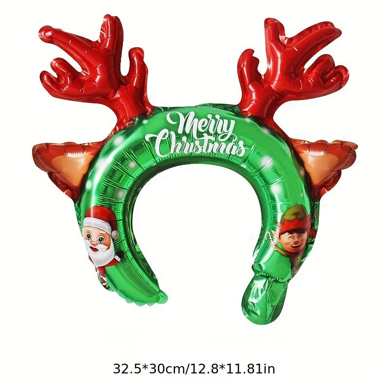 10/20/30/40/50pcs Christmas Balloon Headband - Vibrant Festive Accessory for Holiday Parties, Theme Dress Up, and Decorations