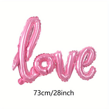 1pc, Romantic Love Letter Aluminum Foil Balloon for Weddings and Engagement Parties - Perfect for Background Wall Decor, Mall, Hotel, and Banquet - Ideal for Proposals and Wedding Blessings