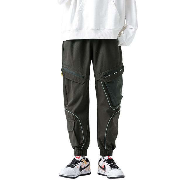 Japan Style Cotton Multi-Pocket Trousers Hip Hop High Quality Fashion Loose Men Joggers Pant Designer Trend Cargo Pants Male