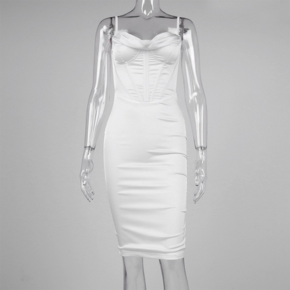 sixsr High Quality Satin Bodycon Dress Women Party Dress New Double Layer House of Cb Bodycon Dress Celebrity Evening Club Dress