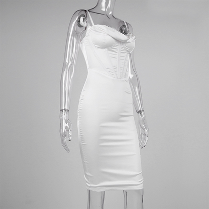 sixsr High Quality Satin Bodycon Dress Women Party Dress New Double Layer House of Cb Bodycon Dress Celebrity Evening Club Dress