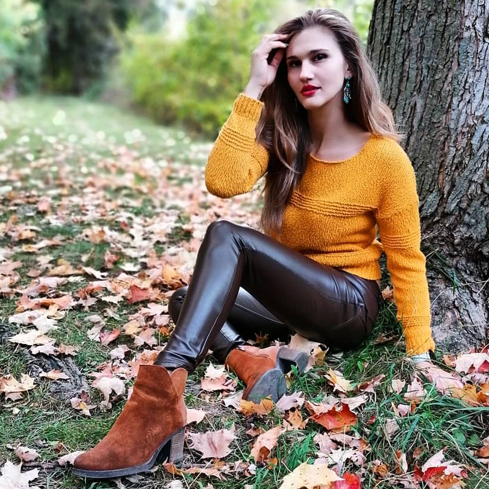 Sixsr Melody Brown Leather Pants Vintage Trausers Women Leggings Pvc Sexy Comfortable Moto Work Pants Woman Vinyl Trousers
