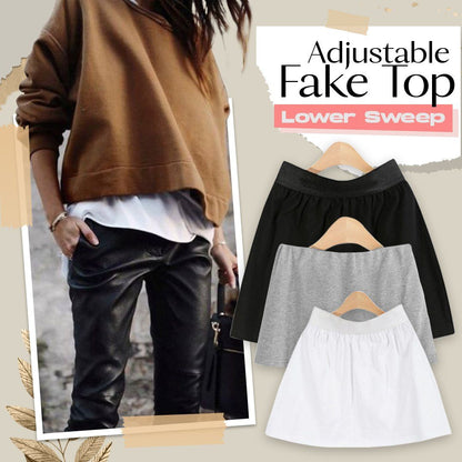 Adjustable Layering Fake Top Lower Sweep