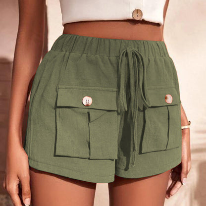 Tie Waist Cargo Shorts