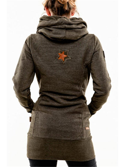 Slim Fit Front Pocket Drawstring Hooded Pullover Sweatshirt