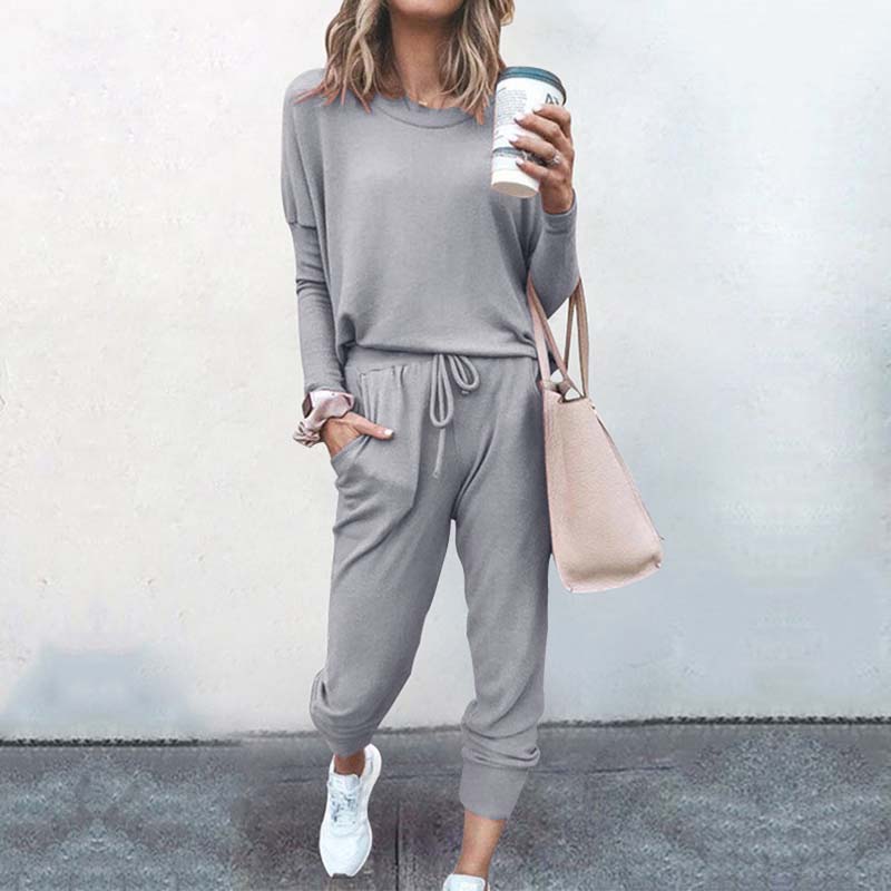 Autumn Casual Lounge Wear Women Tracksuit 2 Piece Set Loose Lounge Sets Ladies Sweat Suit Outfits Female