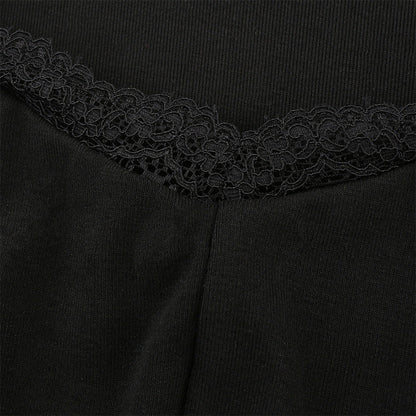Sixsr Women Winter Dress Women New Arrivals Sexy Long Sleeve Lace Split Black White Solid Party Dresses Vestidos