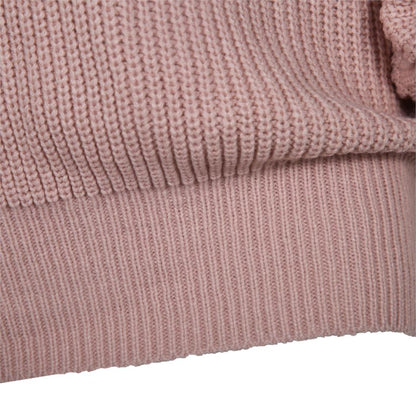 Sixsr The hottest ladies casual off-shoulder lantern sleeve knitted sweater dress