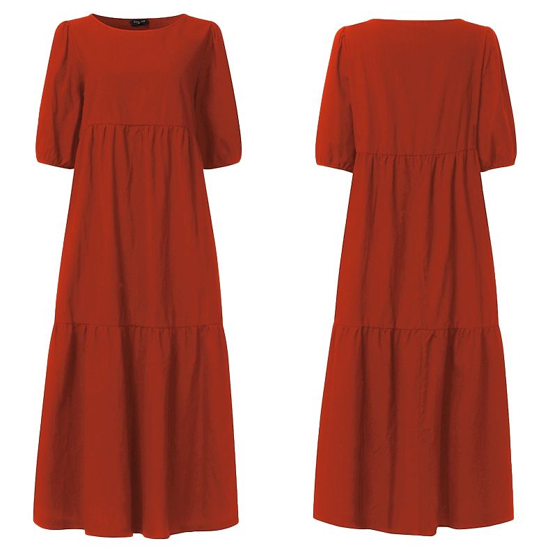 Sixsr Summer Dress Elegant Party Mid-Calf Dress Women'Summer Sundress Bohemian Beach Sundress Casual Vestido Plus Size