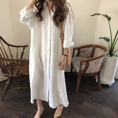 S-2XL Plus Size Summer Shirt Dress Evening Kaftan Vintage Dress Party Oversize Long Beach Women Dresses Robe Vestido Maxi