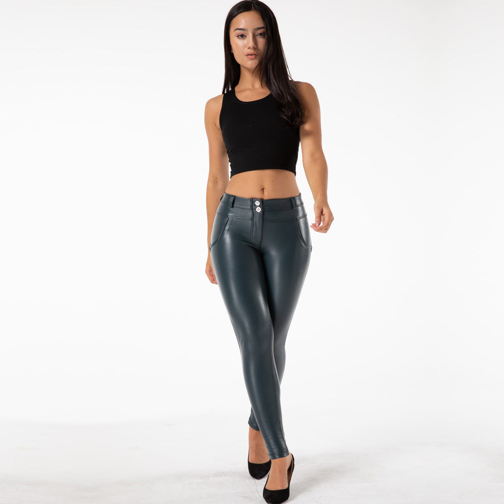 Sixsr Melody Faux Leather Pants for Women Plus Sizes Skinny Leggings Latex Pencil Pu Pants Women's Clothing Fashion