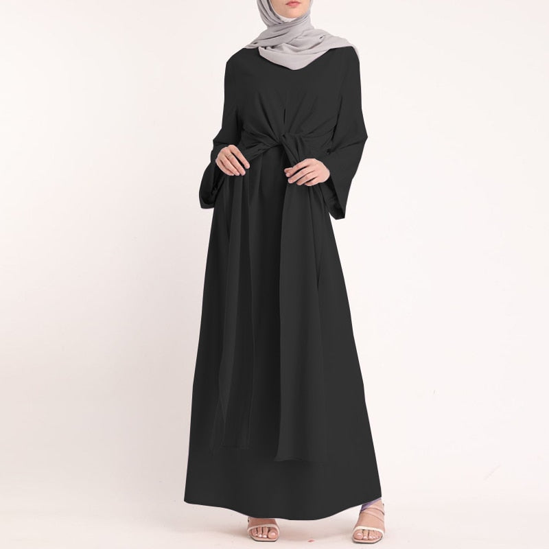 ZANZEA Muslim Dresses Eid Mubarak Kaftan Dubai Abaya Turkey Fashion Hijab Dress Islam Clothing Maxi Sundress For Women Vestidos