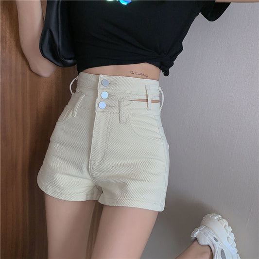 Fashion Korean Distressed Sexy Vintage Aesthetic High Waist Trendy Hot Casual Women's Jeans Short Pants Denim Shorts Summer