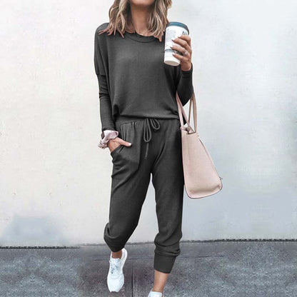 Autumn Casual Lounge Wear Women Tracksuit 2 Piece Set Loose Lounge Sets Ladies Sweat Suit Outfits Female