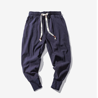 Men's Wild Crotch Harem Pants Japanese lanterns Men Harem Pants Japanese Casual Cotton Linen Trouser Man Jogger Pants Chinese B