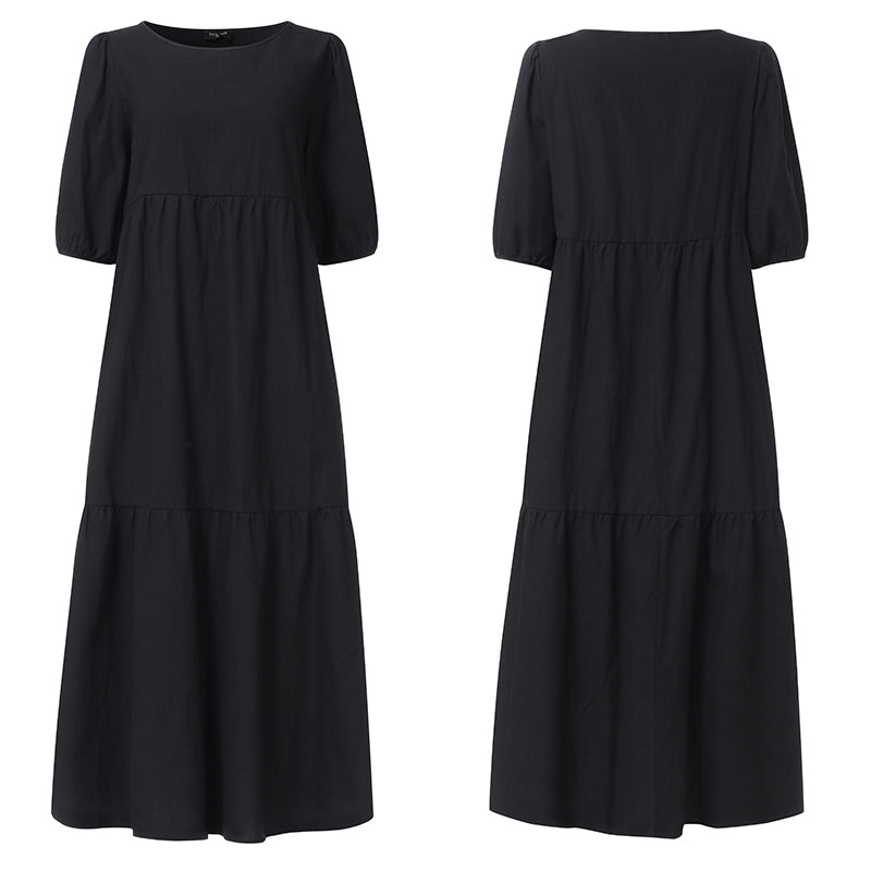 Sixsr Summer Dress Elegant Party Mid-Calf Dress Women'Summer Sundress Bohemian Beach Sundress Casual Vestido Plus Size