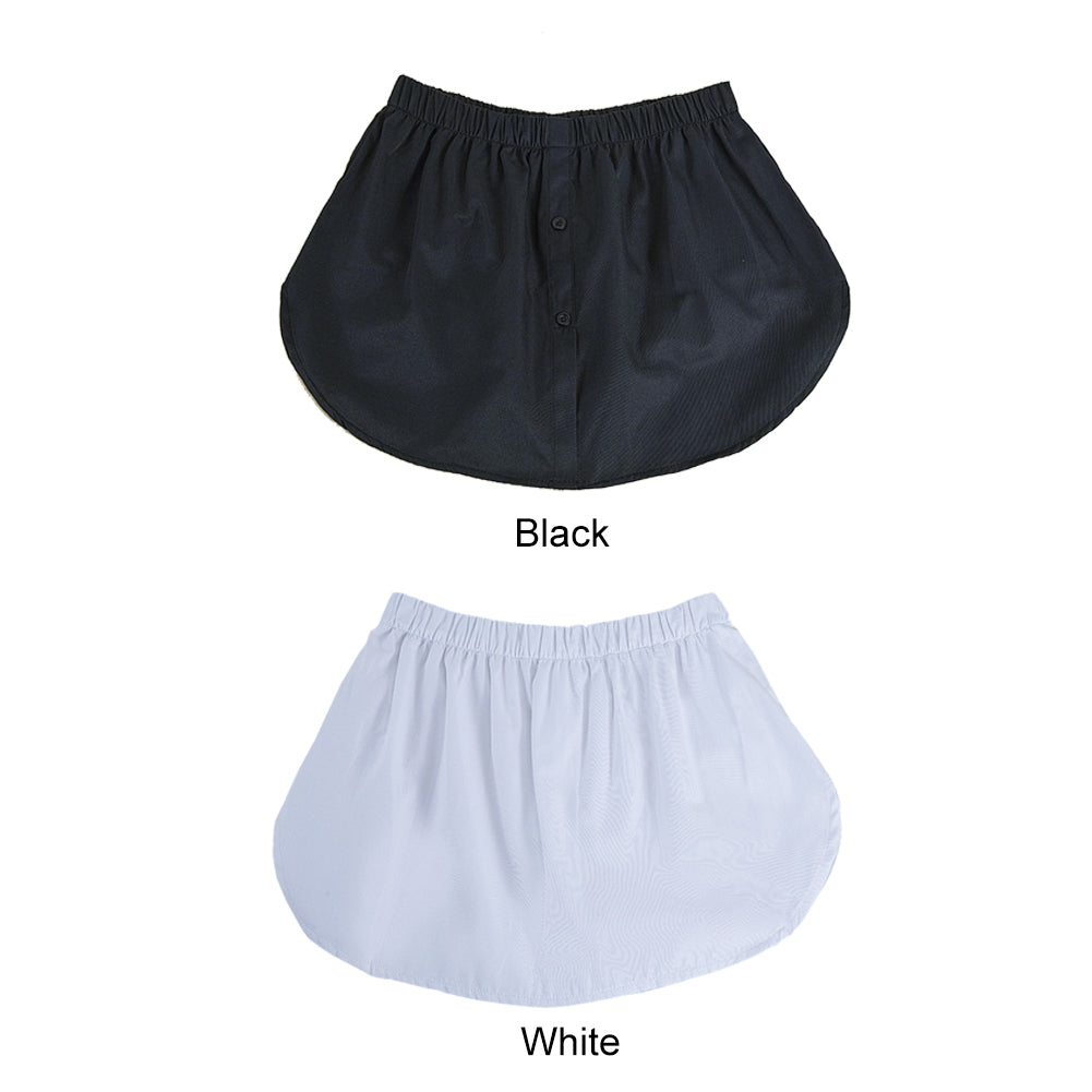 sixsr New Style Womens Fake Shirts Hem Underskirts Elastic High Waist Split Half Slips Skirts Hoodies Sweaters Extender Hemline