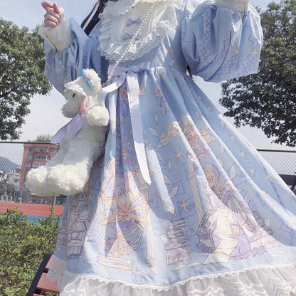 Sixsr high quality fashion winter outfits aesthetic Kawaii Lolita Style Dress Women Lace Maid Costume Dress Cute Japanese Sweet Dresses Peter Pan Collar One Size For Girls