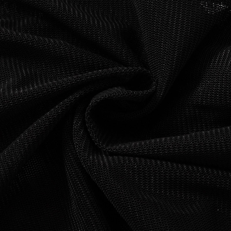 Sixsr New Sexy See-through Black High Waist Long Trousers Casual Sweatpants Women Autumn Elastic Pencil Pants Mesh Leggings