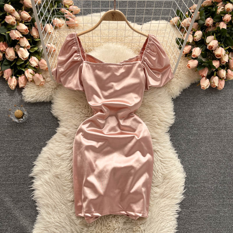 Sixsr Ins Fashion Sexy Mini Bandage Dress Women Summer Slim Ruched Club Dress Sheath Off Shoulder Pink White Dress