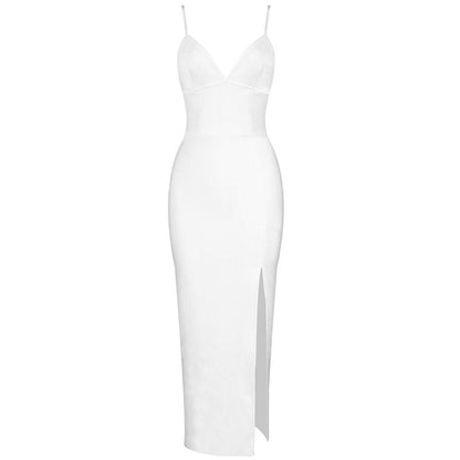 Sixsr Bandage Women Dress New Summer Sexy Party Club Elegant Bodycon Bandage Dress Spaghetti Strap Ladies Clothes