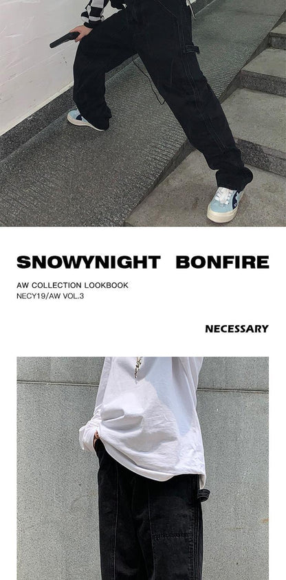 Sixsr Retro Jeans Women Harajuku Vintage Black Street BF Style Chic College Teens Streetwear All-match Loose Fashion Femme Trousers