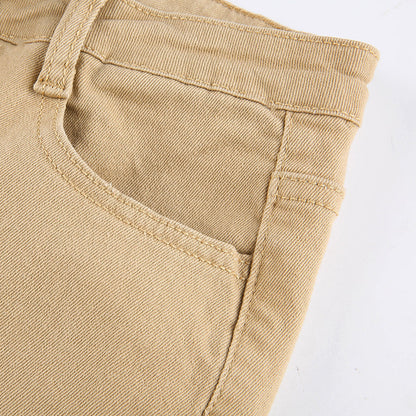 Sixsr Women's jeans woman high waist Flared Jeans Khaki Black Brown Pants Women's pants for women clothing trouser Jean women trousers