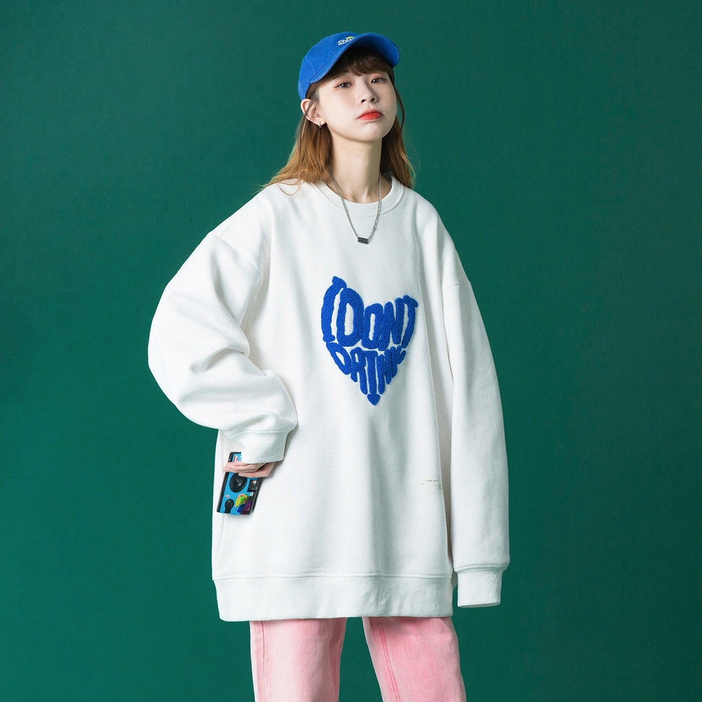 Sixsr Women Letter Designer Love Y2k Hoodies Female Harajuku Korean Fashion Sweatshirts Girl Vintage Streetwear Hoodie