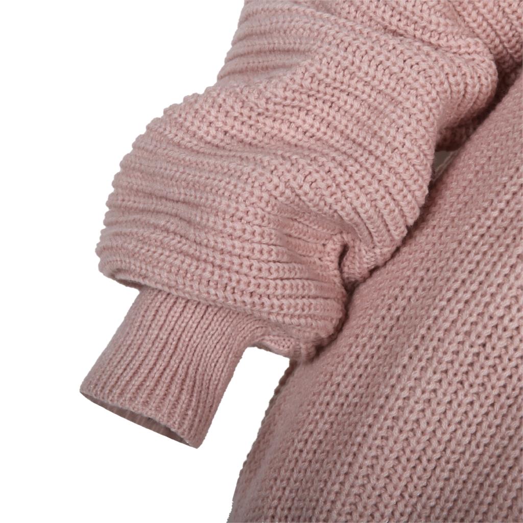 Sixsr The hottest ladies casual off-shoulder lantern sleeve knitted sweater dress