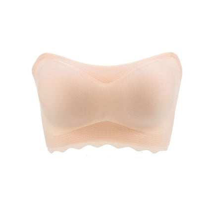 CB070 Plus Size 7XL Women Bras Non-Slip Strapless Tube Top Wireless Push Up Invisible Lingerie Bra Solid Seamless Tanks