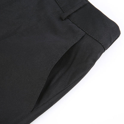 Sixsr Button Pockets Patchwork Cargo Pants Women Streetwear High Waist Trousers Women Fashion Pencil Pants Joggers Women
