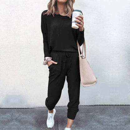 Autumn Casual Lounge Wear Women Tracksuit 2 Piece Set Loose Lounge Sets Ladies Sweat Suit Outfits Female