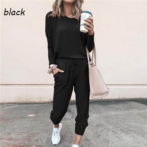 Two Piece Sets Casual Tracksuit Women Hooded Pullover Hoodies and Pants Suit Outfits Female Sweatshirts Autumn Spring Tracksuits