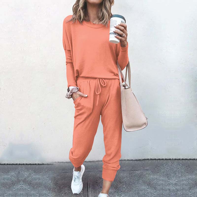 Autumn Casual Lounge Wear Women Tracksuit 2 Piece Set Loose Lounge Sets Ladies Sweat Suit Outfits Female