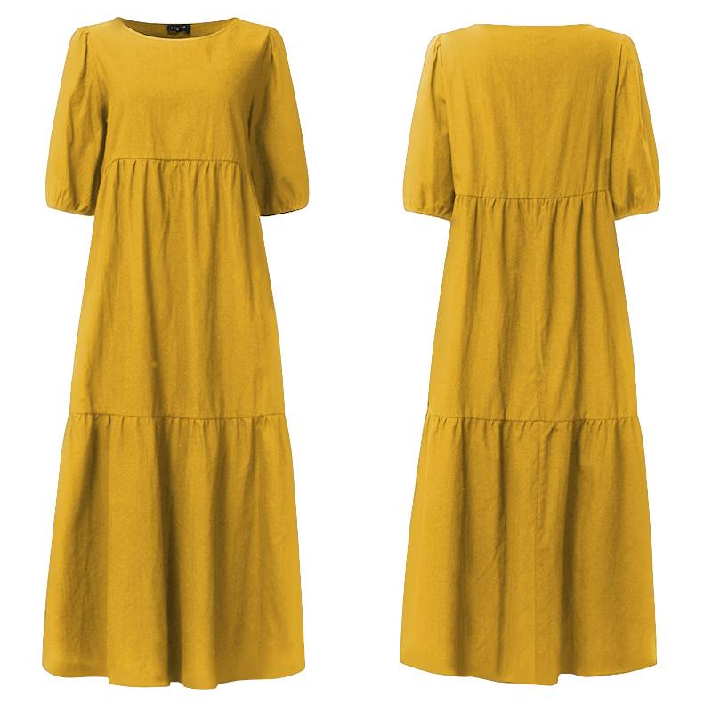 Sixsr Summer Dress Elegant Party Mid-Calf Dress Women'Summer Sundress Bohemian Beach Sundress Casual Vestido Plus Size