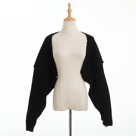 Sexy cropped cardigan knitted short cardigan sweaters for women fashion cute tops korean style long sleeve top batwing sleeve