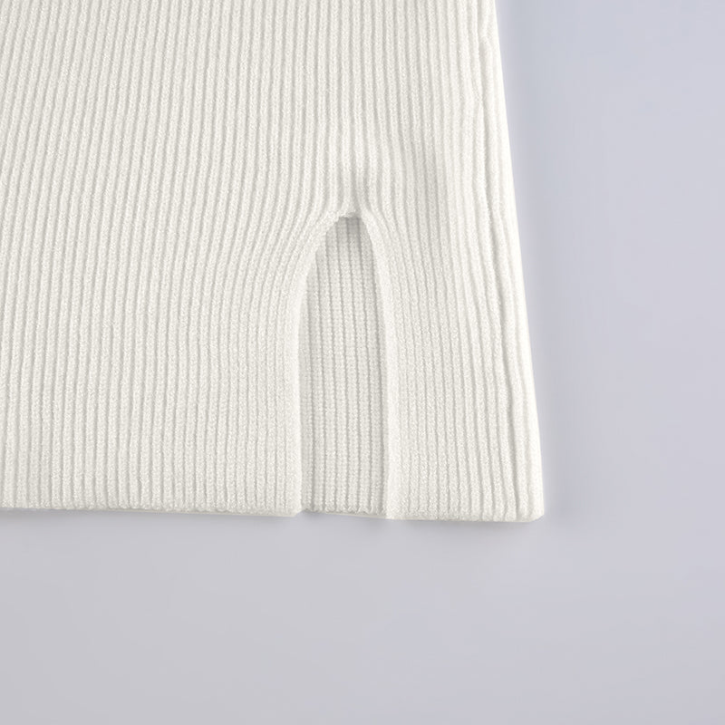 Sixsr Bodycon Knitted Women Sweater Dress Long Sleeve Sexy Off Shoulder Split Elegant Party Dresses Fashion Autumn Winter