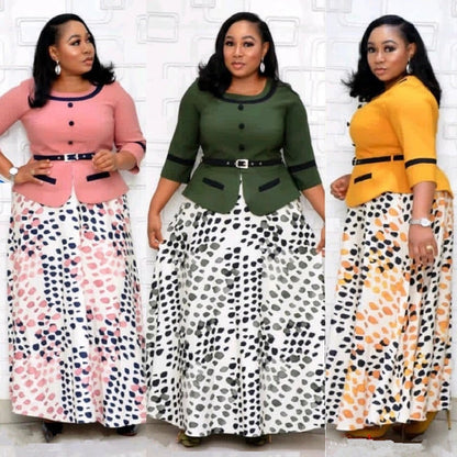 2XL-6XL Plus Size Christmas Dress African Dresses For Women Clothing Winter Dashiki Robe Femme Party Maxi Dress African Clothes