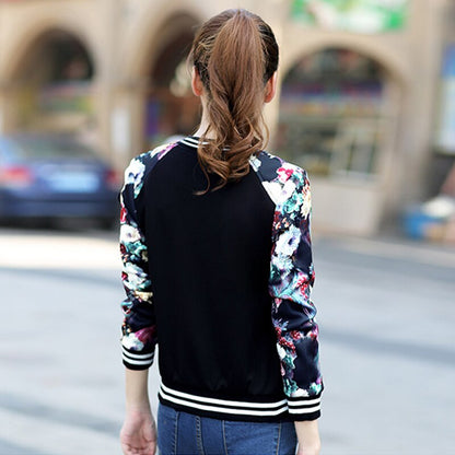 Sixsr New Fashion Summer Women's Bomber Print Jacket Long Sleeve Basic Jacket Coats Women Casual Thin Slim Female Jackets Clothes